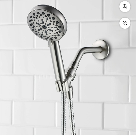 Better Homes & Garden 8-Function Handshower- Power Spray&Clean Jet- Satin Nickel - Picture 1 of 7